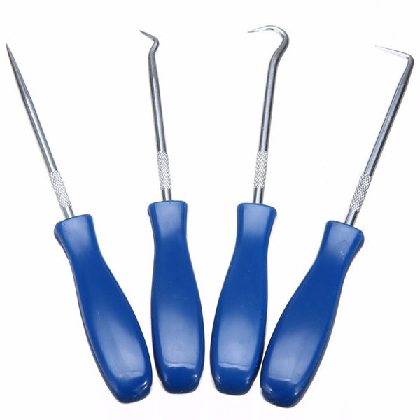 

4pcs/set car pick & hook set o ring oil seal gasket puller remover craft hand tools steel & plastic auto pick hook tool free