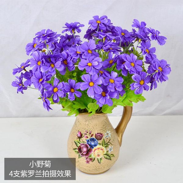 

artificial chrysanthemum pastoral style ono chrysanthemum little daisy double color jump blue engine