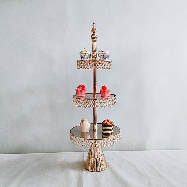 

other bakeware 2-3 tier gold silver metal cake stand round wedding birthday party dessert cupcake pedestal display plate home decor