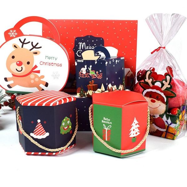 

gift wrap 1pc christmas colorful candy box eve apple portable packing