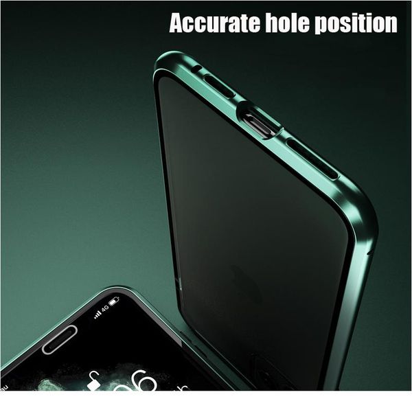 

360 magnetic adsorption metal case for iphone 12 pro mini max double-sided glass case for iphone 11 pro max magnetic gla jllgnt