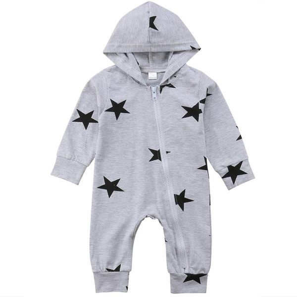 

goocheer babys star zipper jumpsuits cotton newborn infant kids baby boy girl romper jumpsuit clothes outfit, Blue