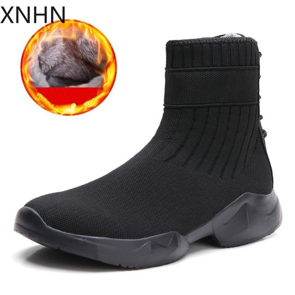 

boots fashion winter socks for women black shoes mesh casual slip-on sport runing breathable punk woman sneakers