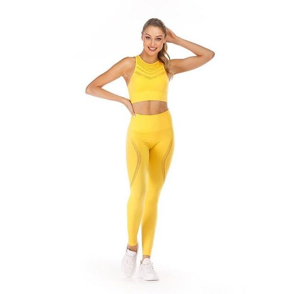 

women workout outfits fitness yoga suits high waist stretch leggings seamless 2pcs tracksuits sport yoga set gym clothing, White;red