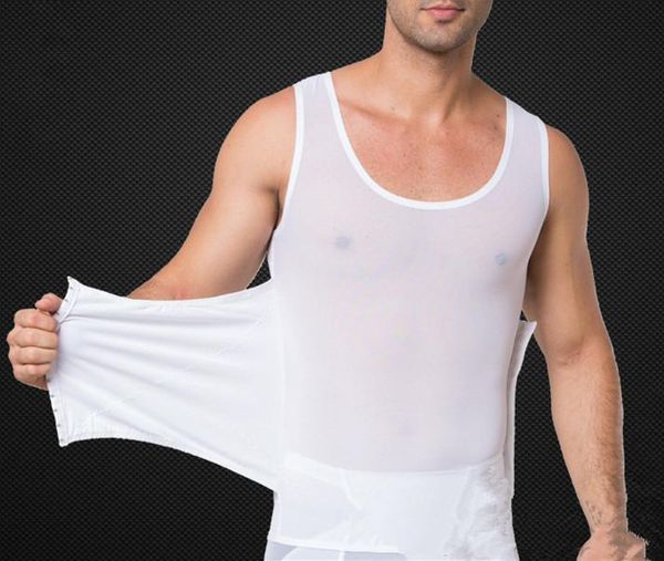 

men's body shapers men slimming vest adjustable corset shaper abdomen control tummy stomach girdle slim belt wear tank, Black;brown