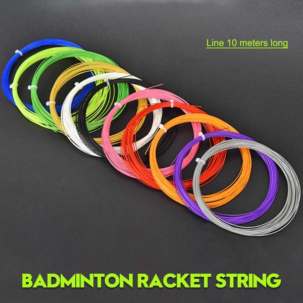 18 libras-26lbs badminton string de alta elasticidade resistência ao desgaste da linha de reposição de raquete de badminton 0,73mm 10m