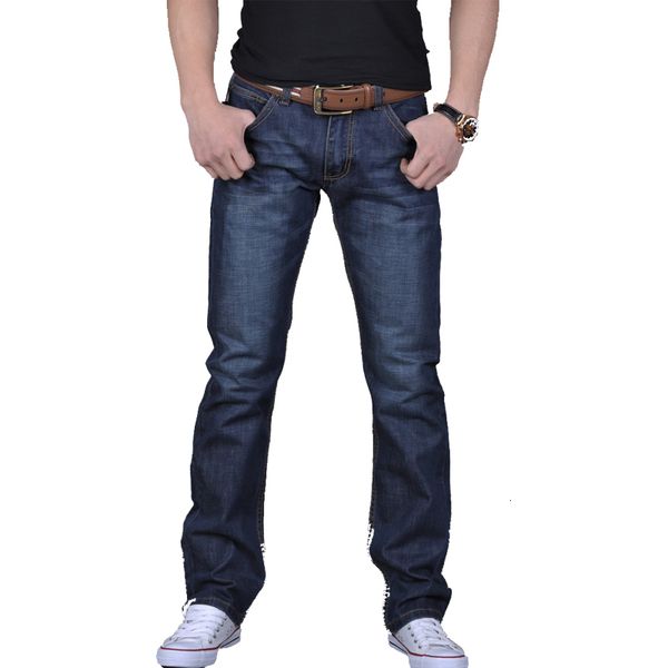 

new herfst casual denim katoen hip hop losse work long broek streetwear men slim fit jeans, Blue