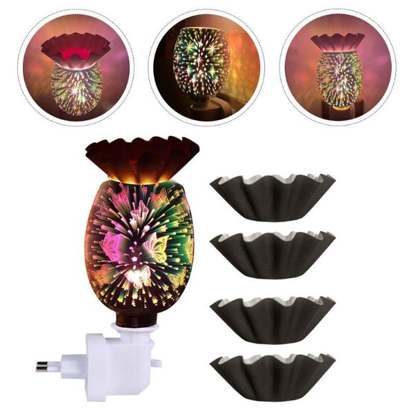 

fragrance lamps 1pc creative aroma lamp decorative 3d light wax melting (plug)