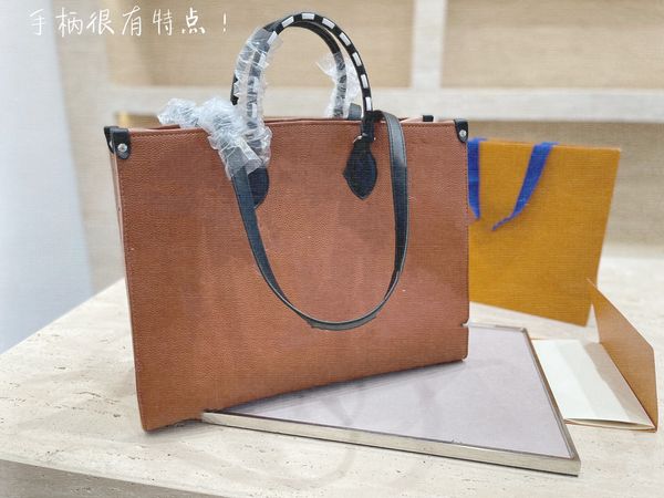 

2021 luxury goods shopping bag leopard double stitching cortex super patchwork large capacity bags fashionable french women states