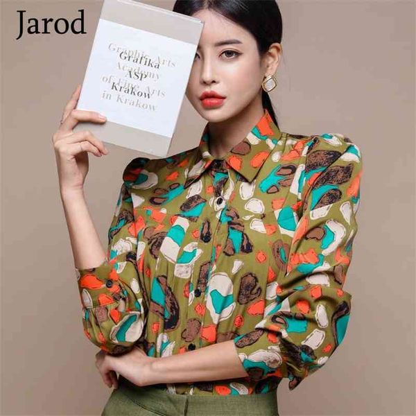 

spring long sleeve women shirts plus size office ol blouse print shirt fashion s s and 210526, White