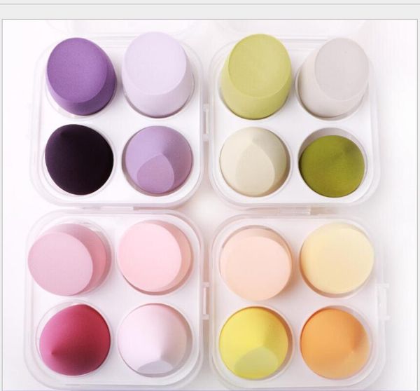 

sponges, applicators & cotton 4pcs makeup blender cosmetic puff with storage box foundation powder beauty egg tools women make up accessorie