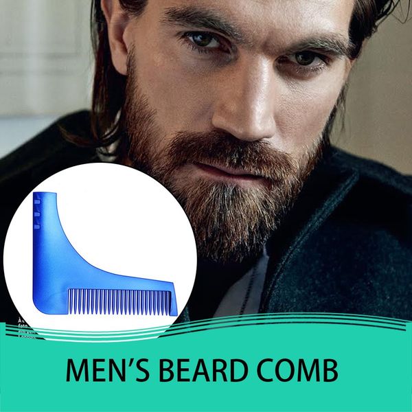 

professional fashion portable beard styling shaping template comb barber tool symmetry trimming shaper stencil
