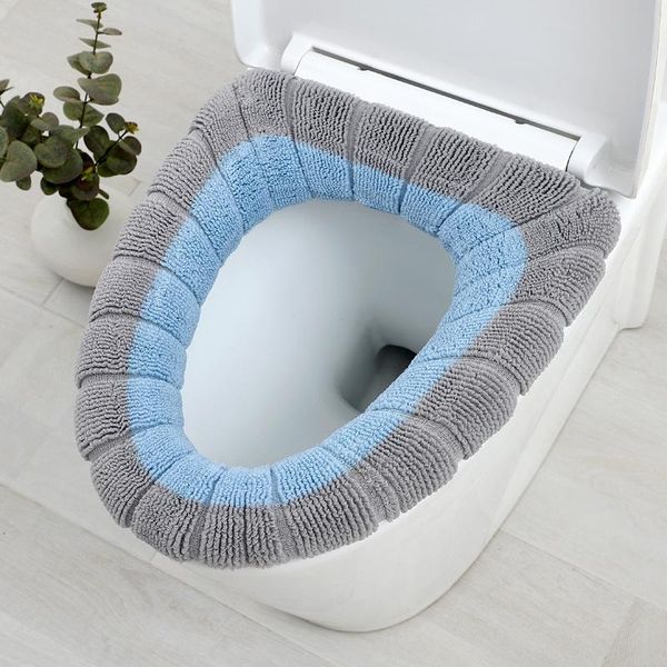 

toilet seat covers household cover stall style knitted koilet thickening