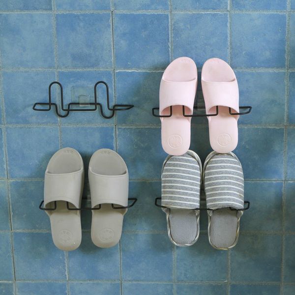 

shoe wear toilet household purchases content to wear wall to hang receive artifact iron shoe bracket storage rack bathroom slipper rack
