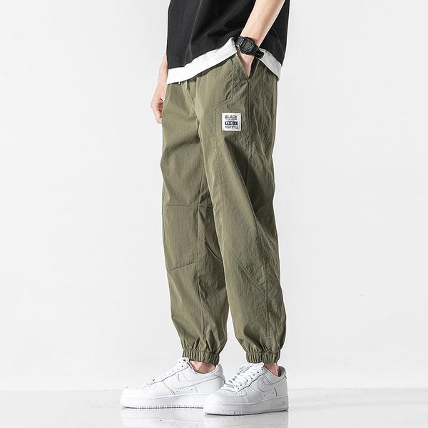 

men's pants 2021 spring summer jogger men drawstring comfortable elastic waist sweatpants fashion casual oversized, Black