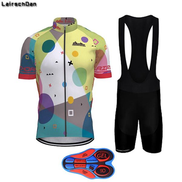 

racing sets sptgrvo lairschdan cycling jersey 9d bib set bike clothing ropa ciclismo bicycle wear clothes quick dry mens short maillot men&#, Black;blue