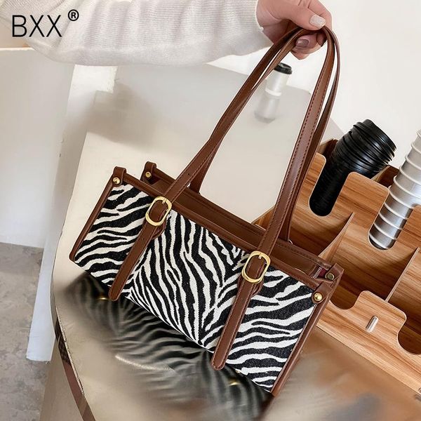 

bxx] pu leather zebra pattern bags for women 2021 fashion crossbody shoulder bag lady trend handbags and purses hq937