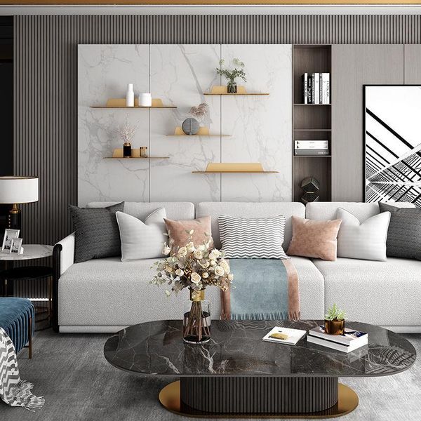 Andere Home Decor Italienische Licht Luxus Wand Set Rack TV Dekoration Wohnzimmer Schlafzimmer Partition I-förmige Eisen Regal Regale für