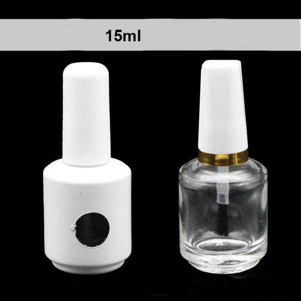 

storage bottles & jars 15ml empty transparent nail polish bottle with brush beauty nutrition oil vials glass art containers tubes
