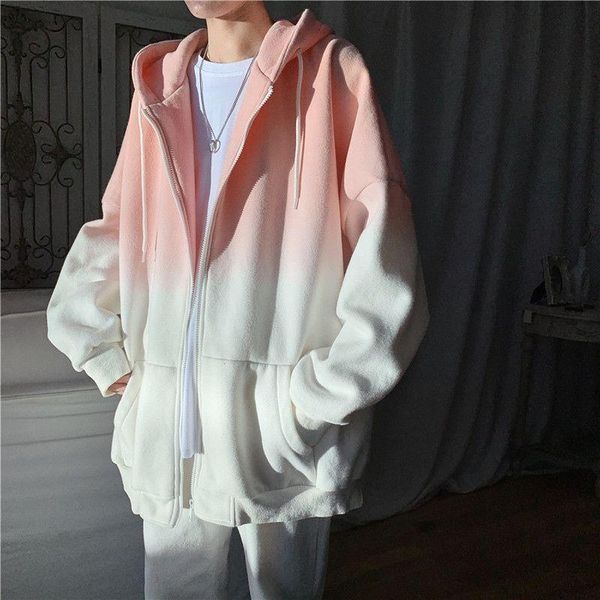 

women's jackets gradient color jacket 2021 korean style trendy goth casual colorblock oversized women coats and, Black;brown