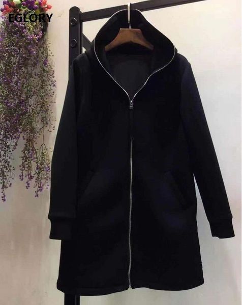

women's jackets hooded long coats 2021 autumn winter warm park women thick cotton padded patchwork sleeve casual parka outerwears, Black;brown