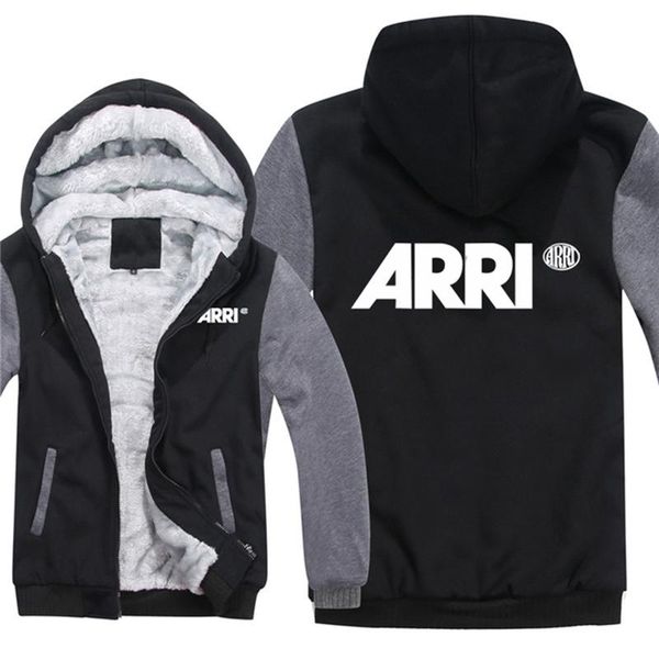 

men's hoodies & sweatshirts winter warm film broadcast camera arri coat men thick fleece jacket pullover mans clothing 019, Black