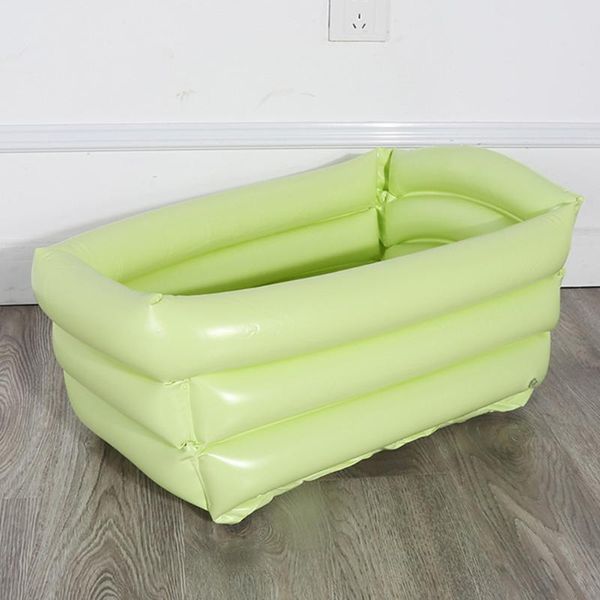 

bathing tubs & seats portable inflatable baby bathtub folding children sit lie washing tub basin travel kid pvc bath and durabl
