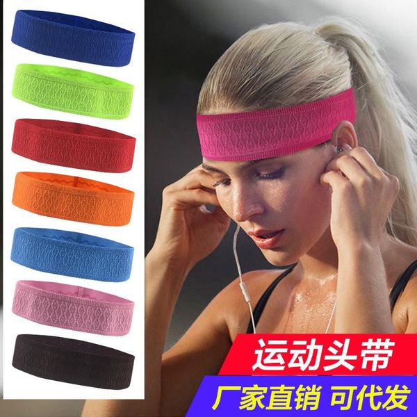 

sports yoga gym stretch headband head band hair band sweat sweatband mens women running, Yellow;black