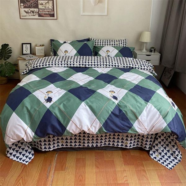 

bedding sets fashion home textiles set kawaii cute bear pattern duvet cover bed linen sheet pillowcase 3/4pcs quilt