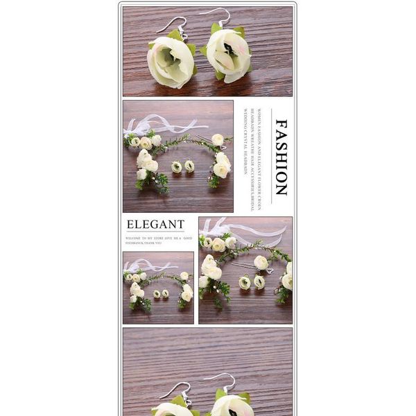 

haimeikang 1 set bridesmaid bracelet flower crown girl bridal hairpin floral headband wreath wedding hairbands hair acc qylebz
