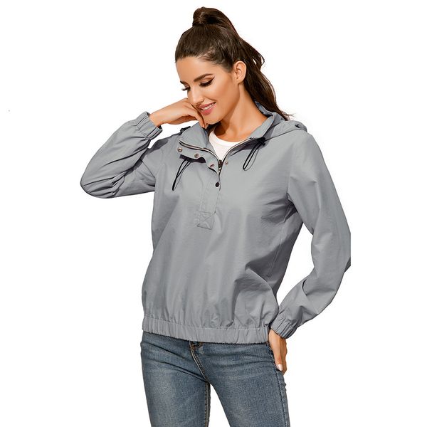 

women sport hoodies pullover 2020 hooded waterproof windbreaker female outwears fashion solid spring autumn sweatshirts ll047 8hb7, Black