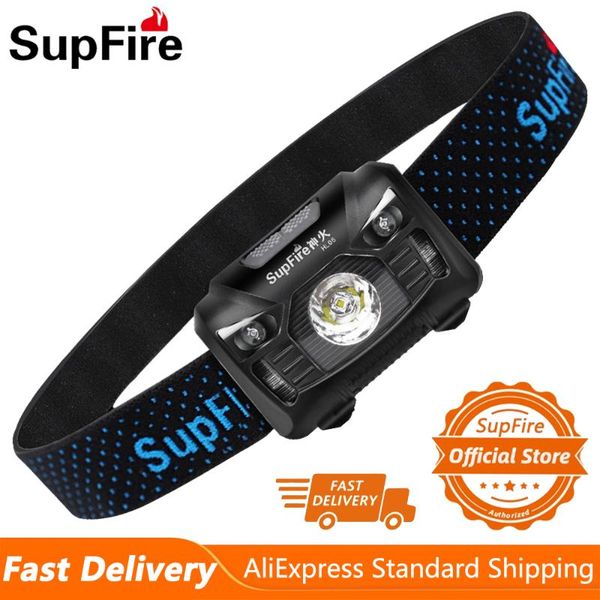

headlamps supfire hl06 powerful mini headlamp motion sensor for fishing camping tourism led lantern usb rechargeable headlight