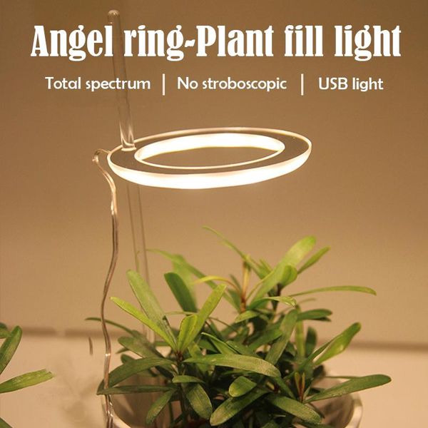 

usb angel ring phytolamp for plants led lamp full-spectrum sun-like indoor household flower grow light lights