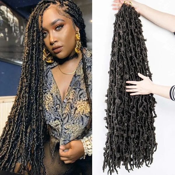 

2022 womens fashion hairs butterfly locs crochet hair braids amzbook extensions afro 36 inches, Black