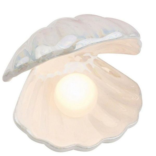 

night lights shell pearl light ceramics deskornament bedside lamp home decor