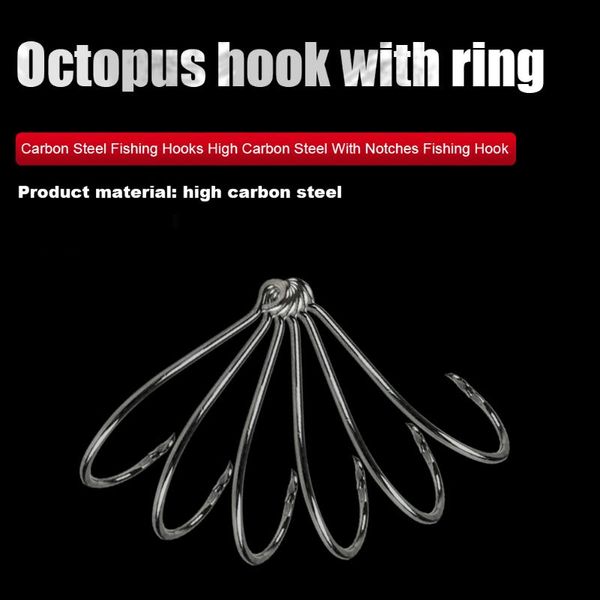 

carbon steel fishing hooks with ring hole barbed hook fishing tackle accessories double barbed baithold hook