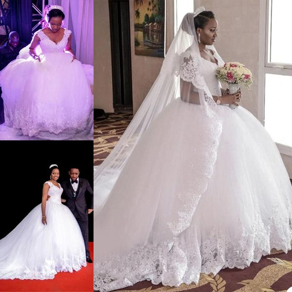 

2021 new wedding dresses scoop neck short sleeve lace appliques bridal gowns custom made sweep train a line wedding dress, White