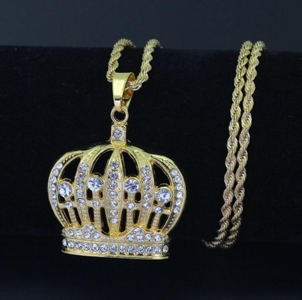 

pendant necklaces selling crown necklace water zircon ladies men's jewelry, Silver
