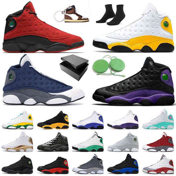 

2021 arrival gift with box jumpman 13 13s xiii basketball shoes mens womens court purple red flint lakers island green dark powder blue