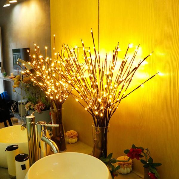 

led branch fairy light garlands battery powered christmas lamp vase holiday party wedding decorative lighting