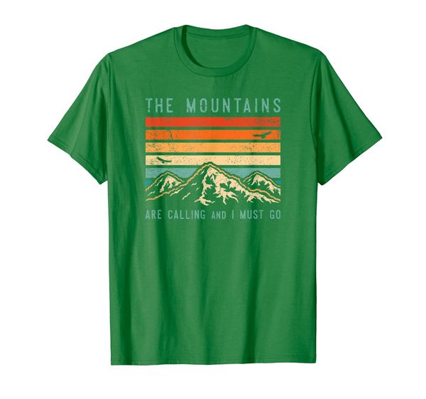 

Mountains are Calling I Must Go Retro Vintage 80s Mountain T-Shirt, Mainly pictures