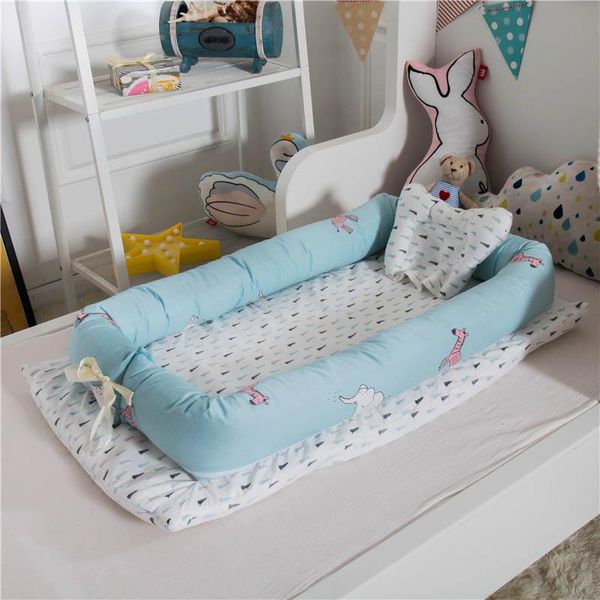 

baby cribs promotion fashion removable sleeper playpen nest toddler bed crib born bassinet bumper cushion cradle 90x55x15cm
