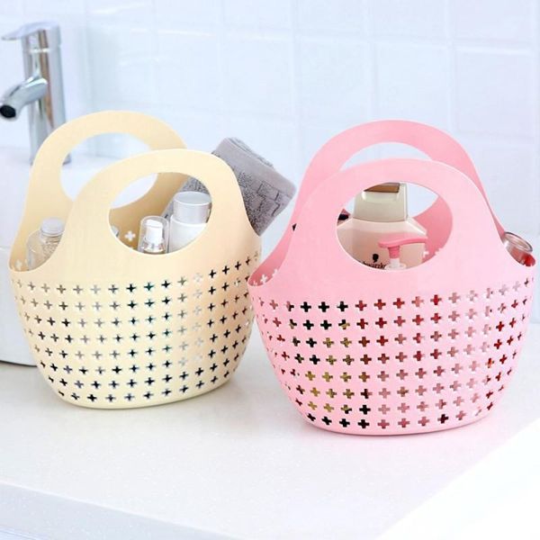 

storage baskets 2021 est hollow plastic basket bathroom fashionable portable items