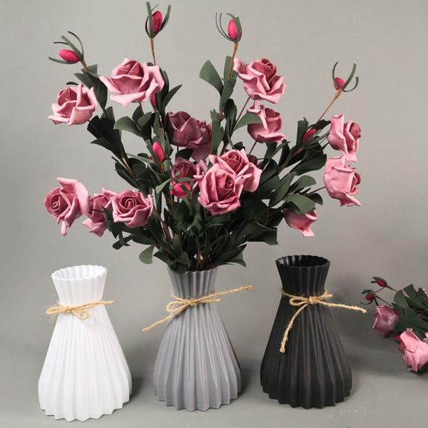 

vases pe plastic vase portable household unique flower arrangement container home decoration accessories