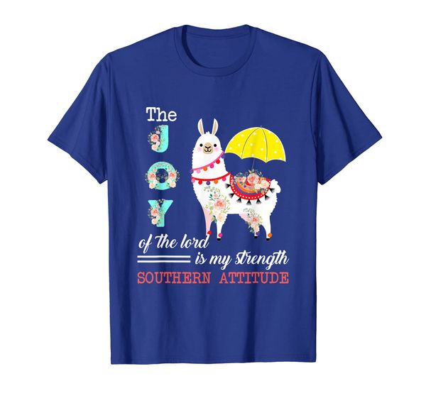 

southern attitude the joy of my lord t-shirt llamas cute, White;black