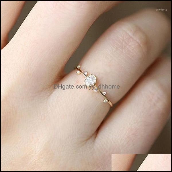 

cluster jewelrycluster rings chic dainty cute womens fashion slim twigs memorial delicate jewelry gift wedding jewelry1 drop delivery 2021 y, Golden;silver