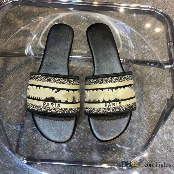 

2021 Fashion Slipper Ladies Luxury Shoe Multi Styles Microfiber Sheepskin Covered Flat Scuffs Beach Hotel Indoor Outdoor Stitchwork Sandals, Black