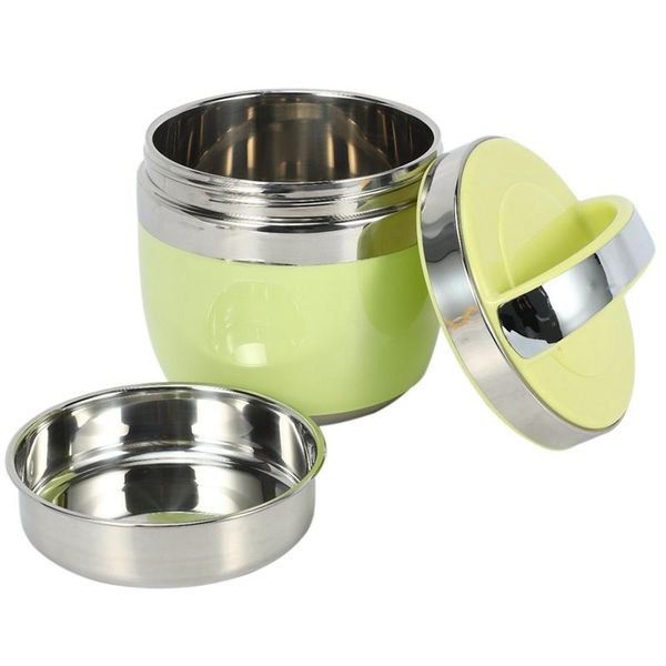 

1500 ml portable stainless steel 2 tier insulated rice box students kids box container thermo lunch