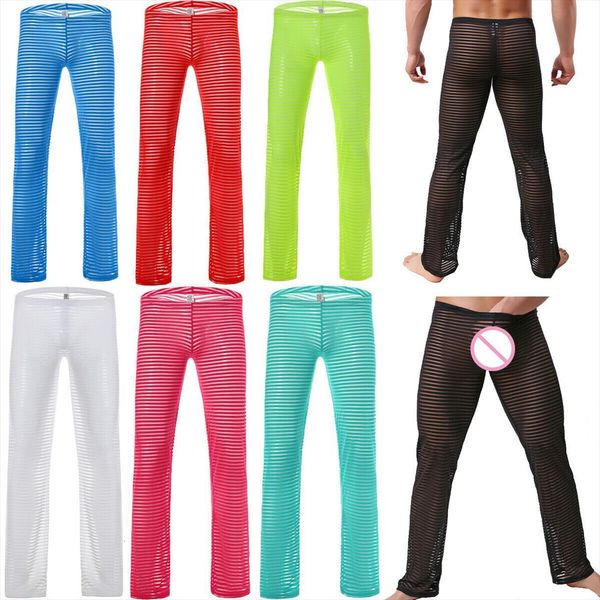 

joggings loose long women pant striped see through trousers breathable casual fitness sweatpants sports joggers, Black