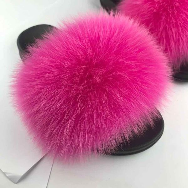 

2021 summer real fur slides wholesale furry sliders women ladies fur slippers hand mada amazing quality, Black